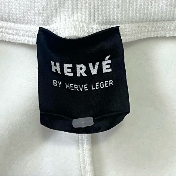 Herve Leger Textured Lounge Sweatpants in White - Size XS - Picture 3 of 5